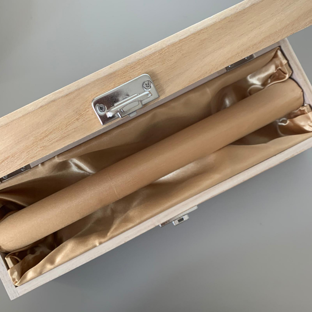 Chura box open with gold lining