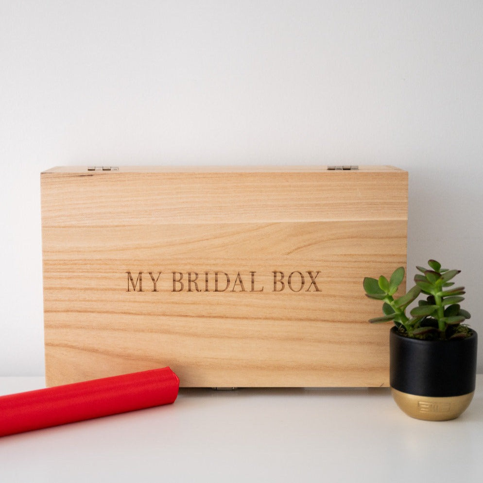 My Bridal box engraved wooden gift