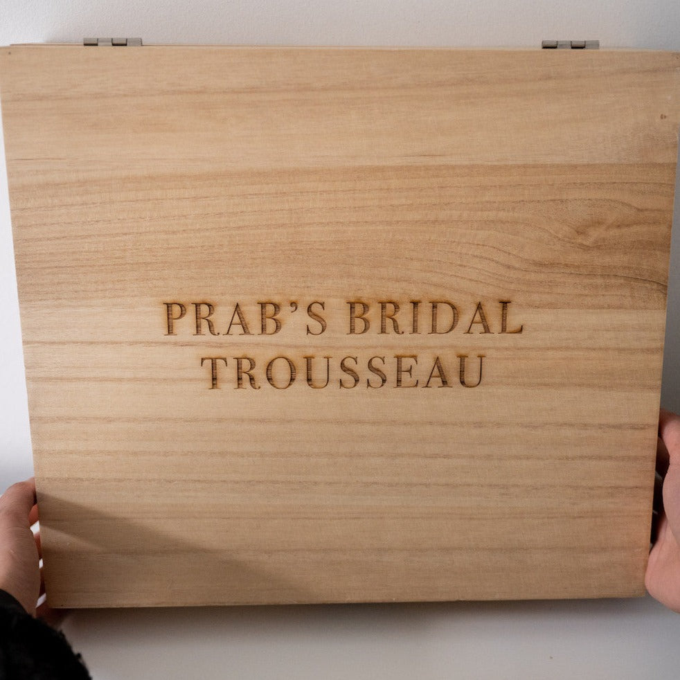 Personalised bridal trousseau wooden  box