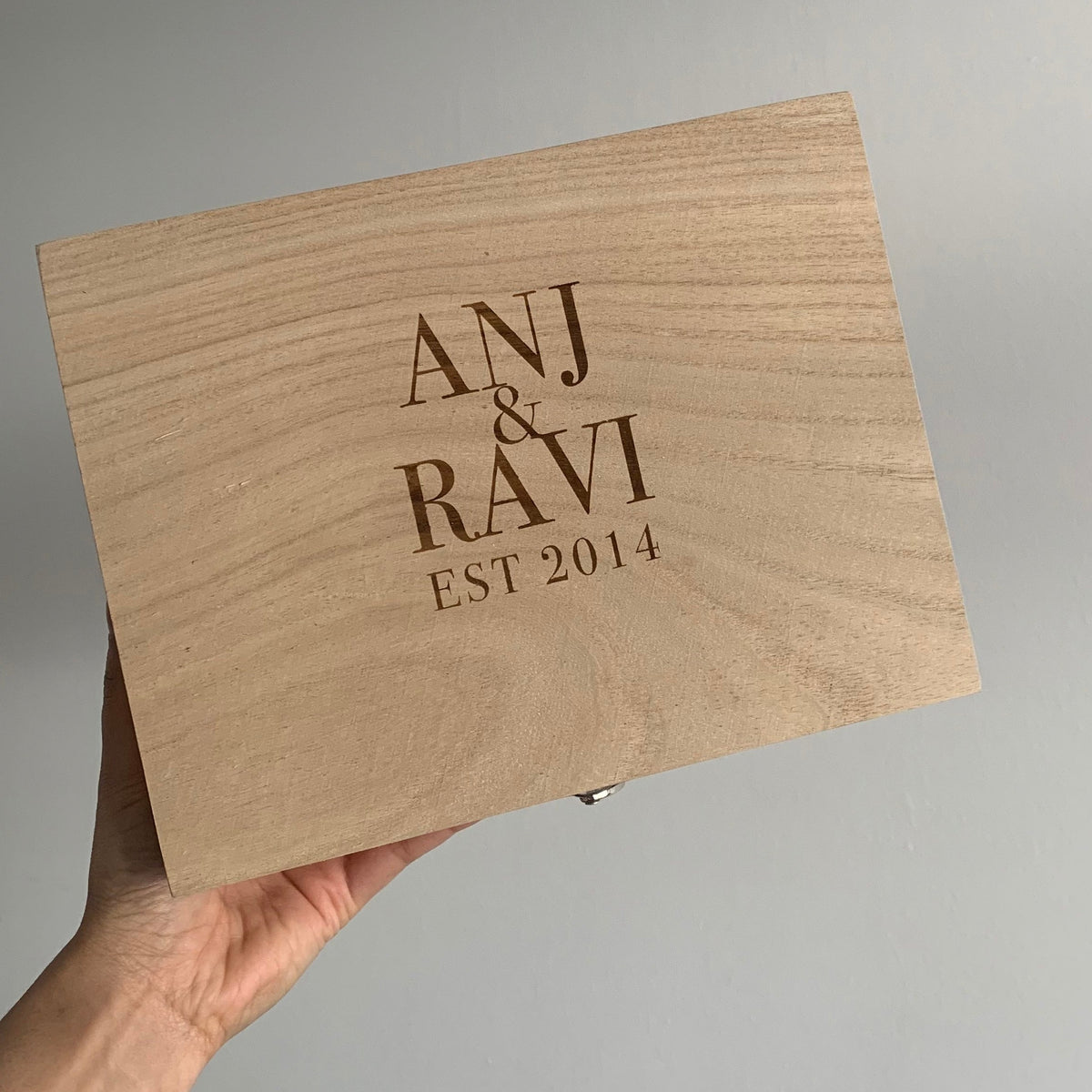 Personalised couple names memory box