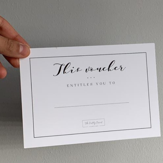 White this voucher gift card